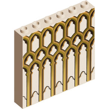 Part 59349pb323 - Panel 1 x 6 x 5 with Gold Arches and Pillars Pattern