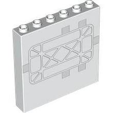 Part 59349pb345 - Panel 1 x 6 x 5 with SW Tantive IV Door with Light Bluish Gray Lines and Grille Pattern