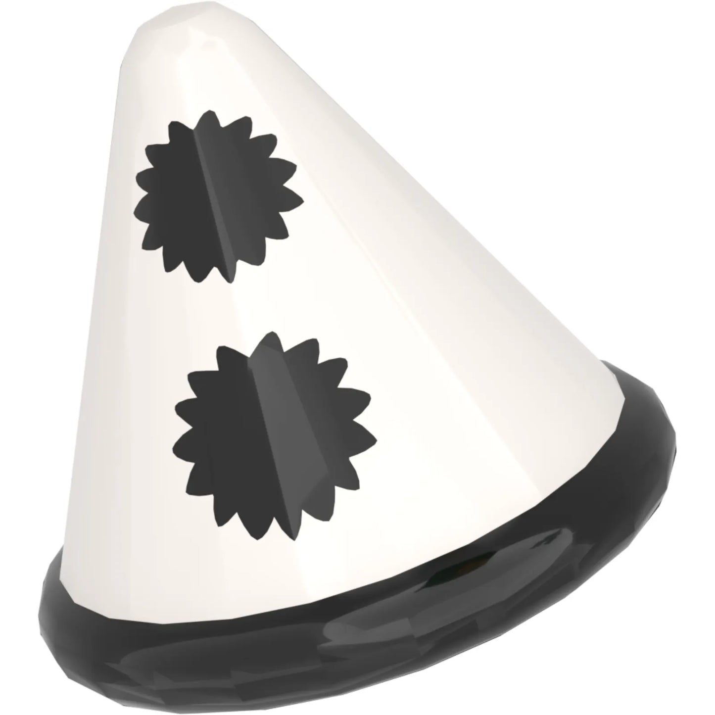 Part 12894pb01 - Minifigure, Headgear Hat, Cone with Black Band and Pom Poms Pattern