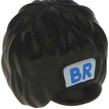 Part 13845pb01 - Minifigure, Headgear Hat, Royal Guard Bearskin Short with Blue 'BR' on White Background Pattern