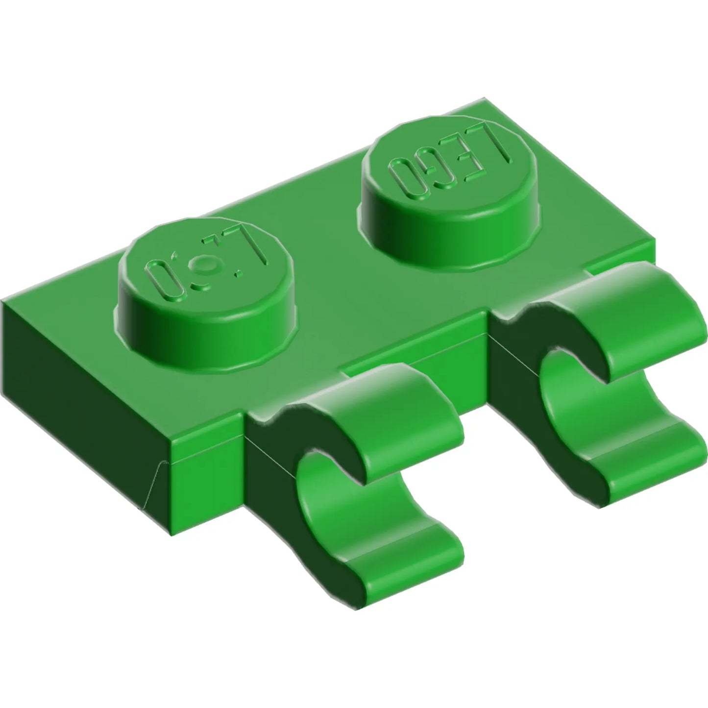 Teil 60470b – Platte, modifiziert 1 x 2 mit 2 offenen O-Clips (horizontaler Griff)
