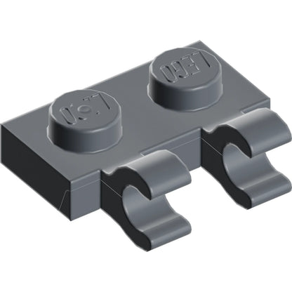 Teil 60470b – Platte, modifiziert 1 x 2 mit 2 offenen O-Clips (horizontaler Griff)