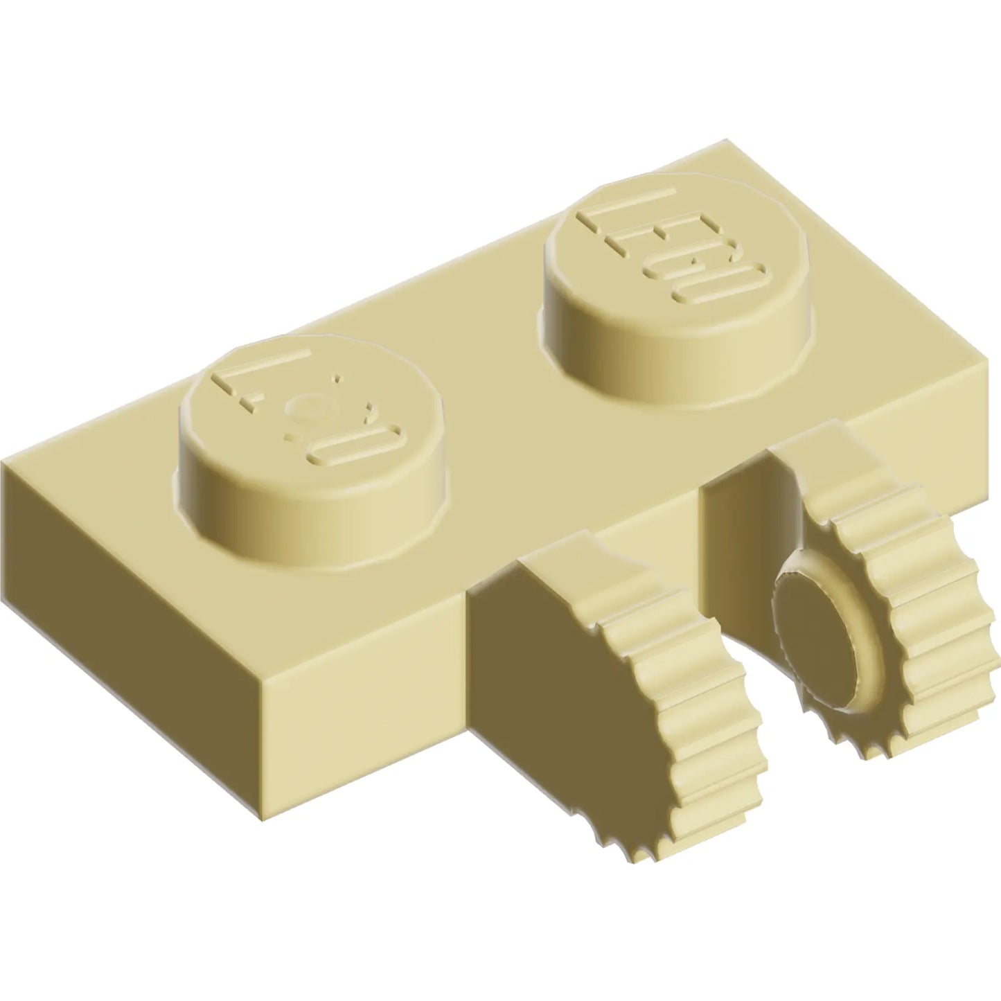 Part 60471 - Hinge Plate 1 x 2 Locking with 2 Fingers on Side and 9 Teeth