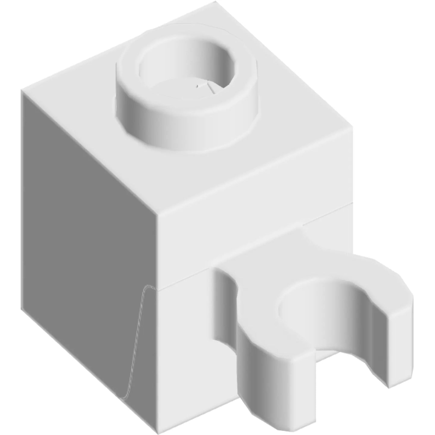 Part 60475b - Brick, Modified 1 x 1 with Open O Clip (Vertical Grip) - Hollow Stud