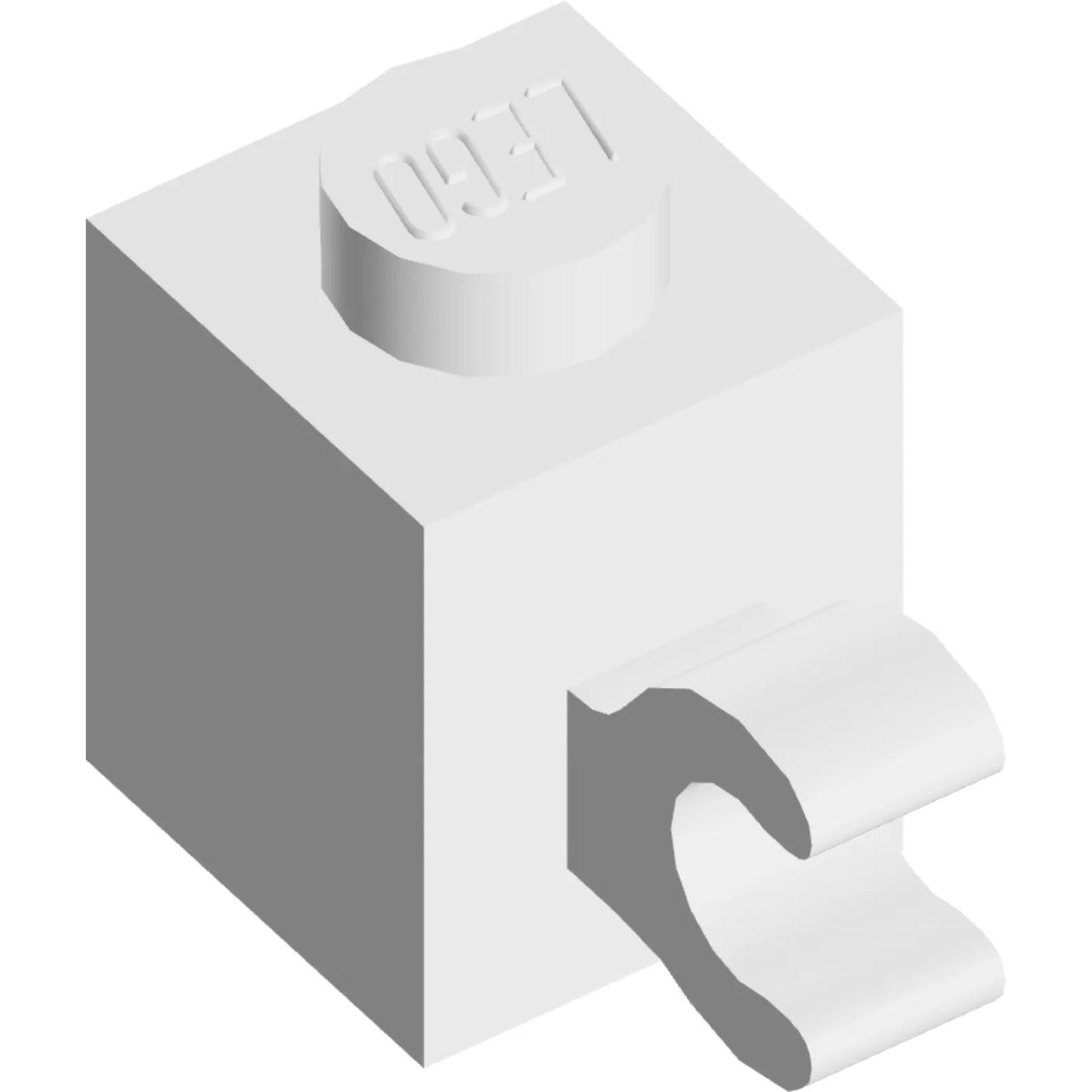 Part 60476 - Brick, Modified 1 x 1 with Clip (Horizontal Grip)