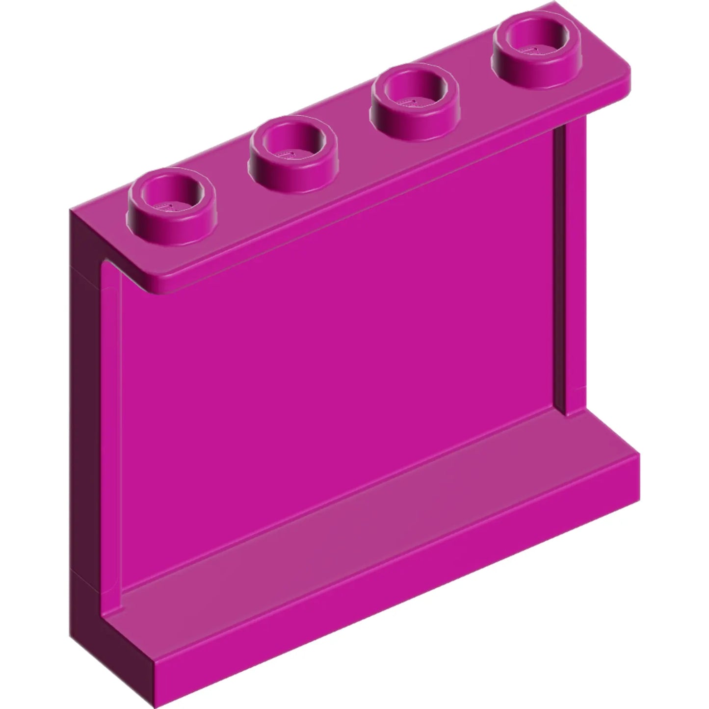 Part 60581 - Panel 1 x 4 x 3 with Side Supports - Hollow Studs
