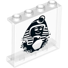 Part 60581pb138 - Panel 1 x 4 x 3 with Side Supports - Hollow Studs with Black Undead Pharaoh Pattern