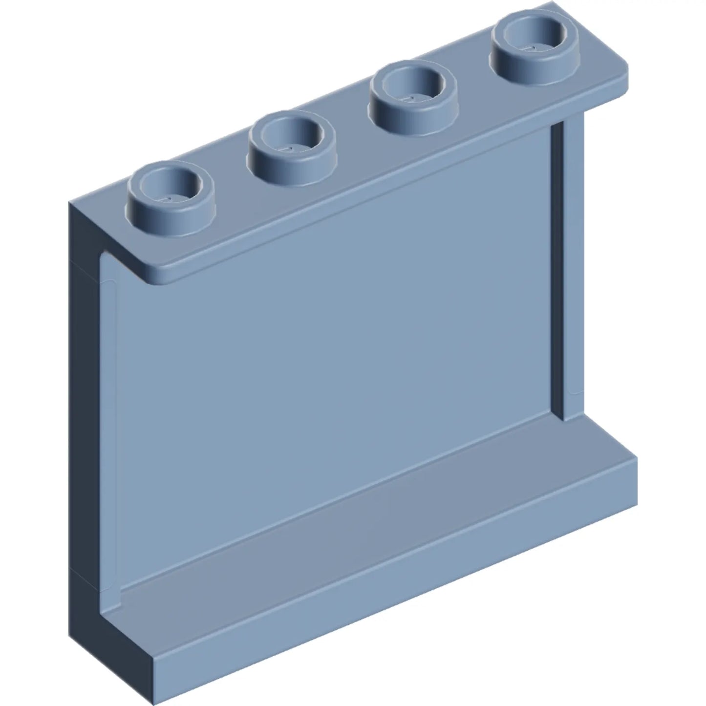 Part 60581 - Panel 1 x 4 x 3 with Side Supports - Hollow Studs