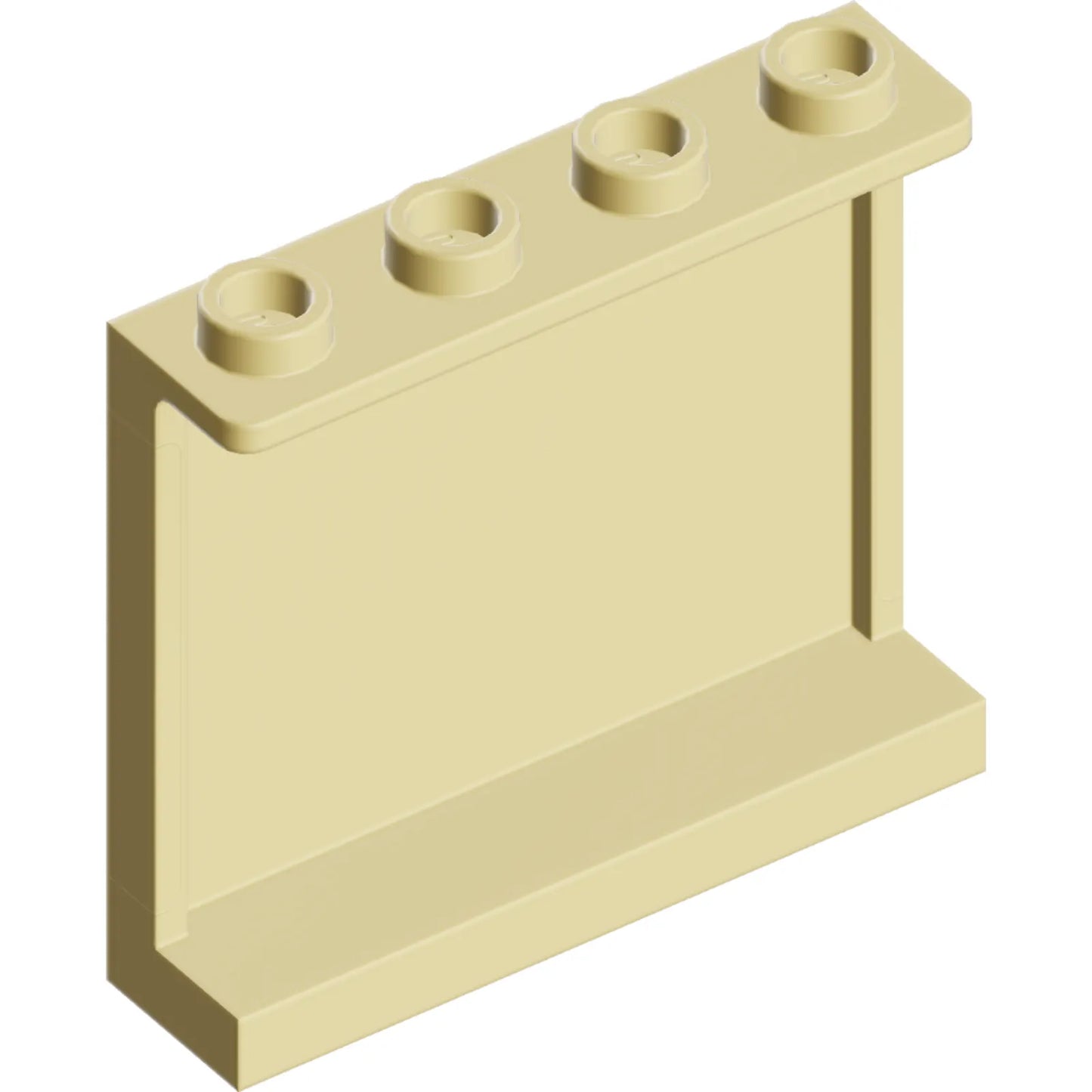 Part 60581 - Panel 1 x 4 x 3 with Side Supports - Hollow Studs
