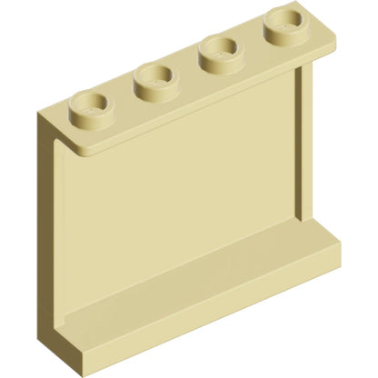 Part 60581 - Panel 1 x 4 x 3 with Side Supports - Hollow Studs