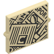 Part 60601pb020 - Glass for Window 1 x 2 x 2 Flat Front with Scattered Newspapers Pattern