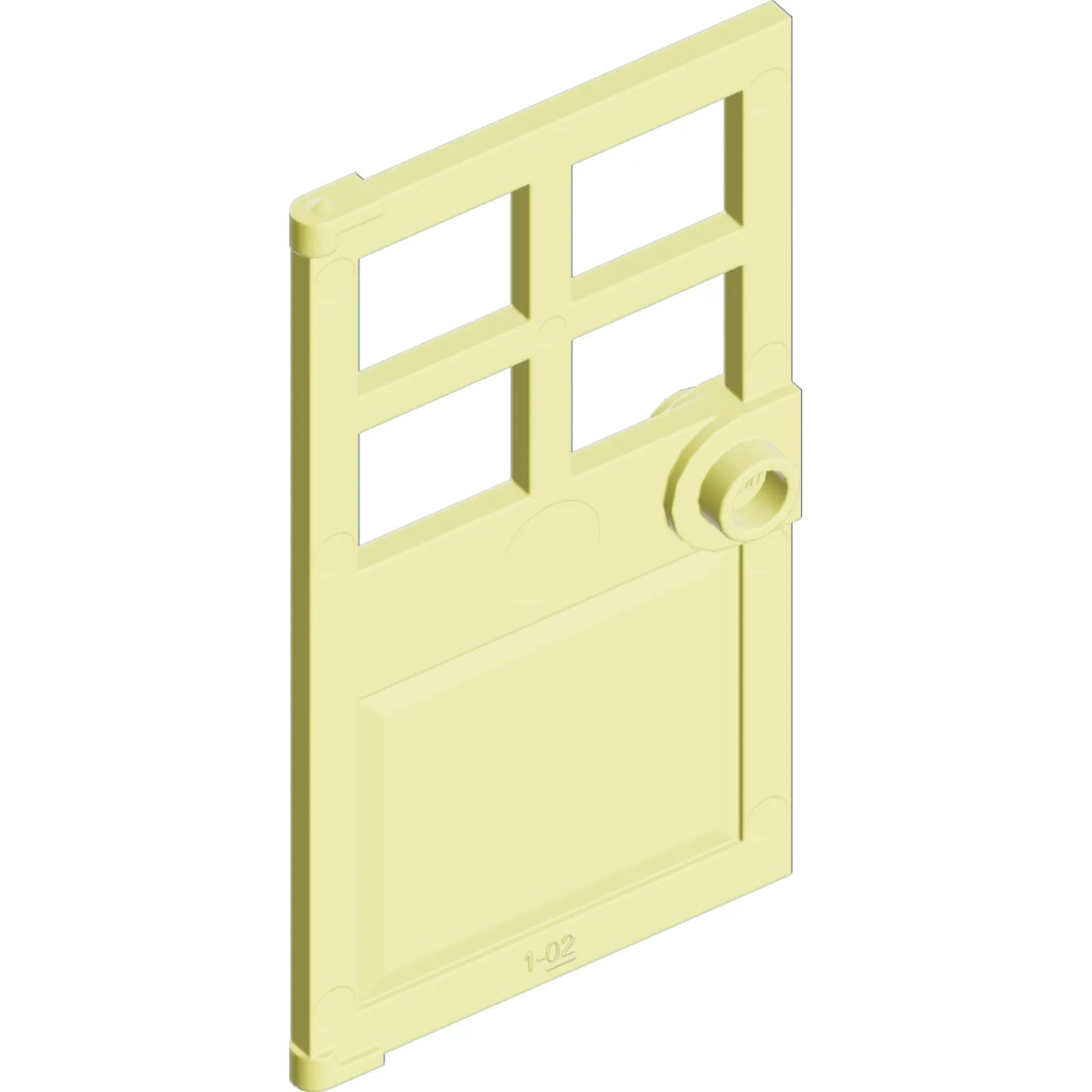 Part 60623 - Door 1 x 4 x 6 with 4 Panes and Stud Handle