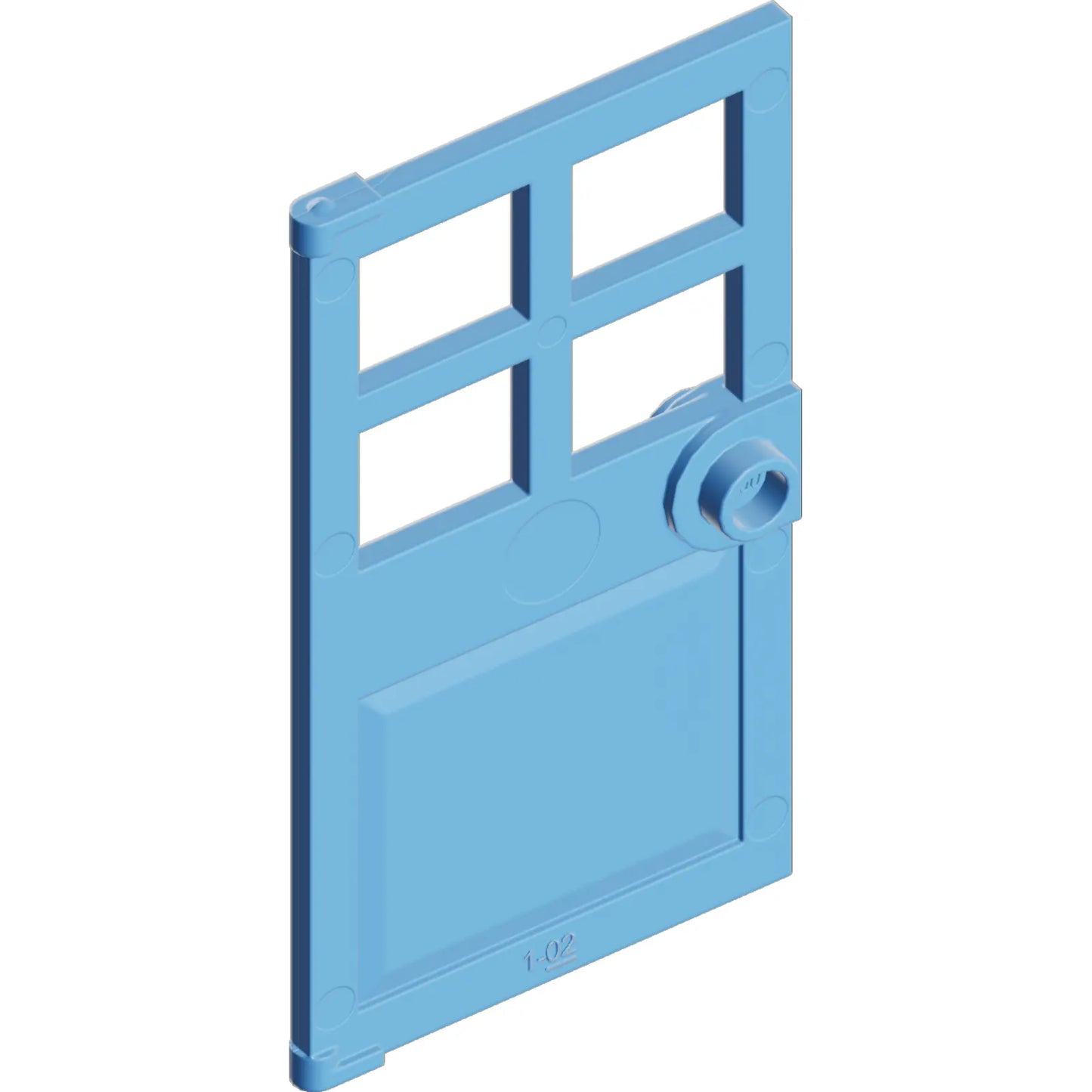 Part 60623 - Door 1 x 4 x 6 with 4 Panes and Stud Handle