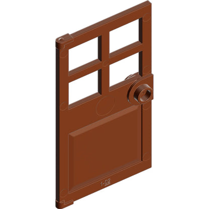 Part 60623 - Door 1 x 4 x 6 with 4 Panes and Stud Handle