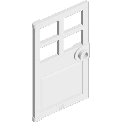 Part 60623 - Door 1 x 4 x 6 with 4 Panes and Stud Handle