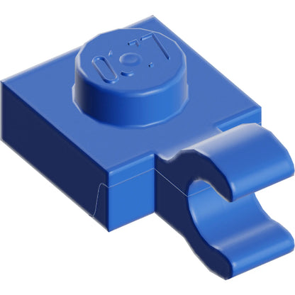 Part 61252 - Plate, Modified 1 x 1 with Open O Clip (Horizontal Grip)