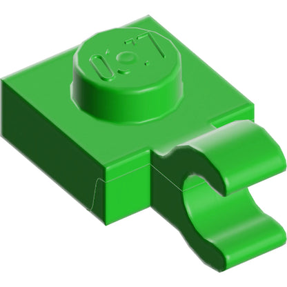 Part 61252 - Plate, Modified 1 x 1 with Open O Clip (Horizontal Grip)