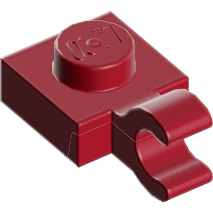 Part 61252 - Plate, Modified 1 x 1 with Open O Clip (Horizontal Grip)