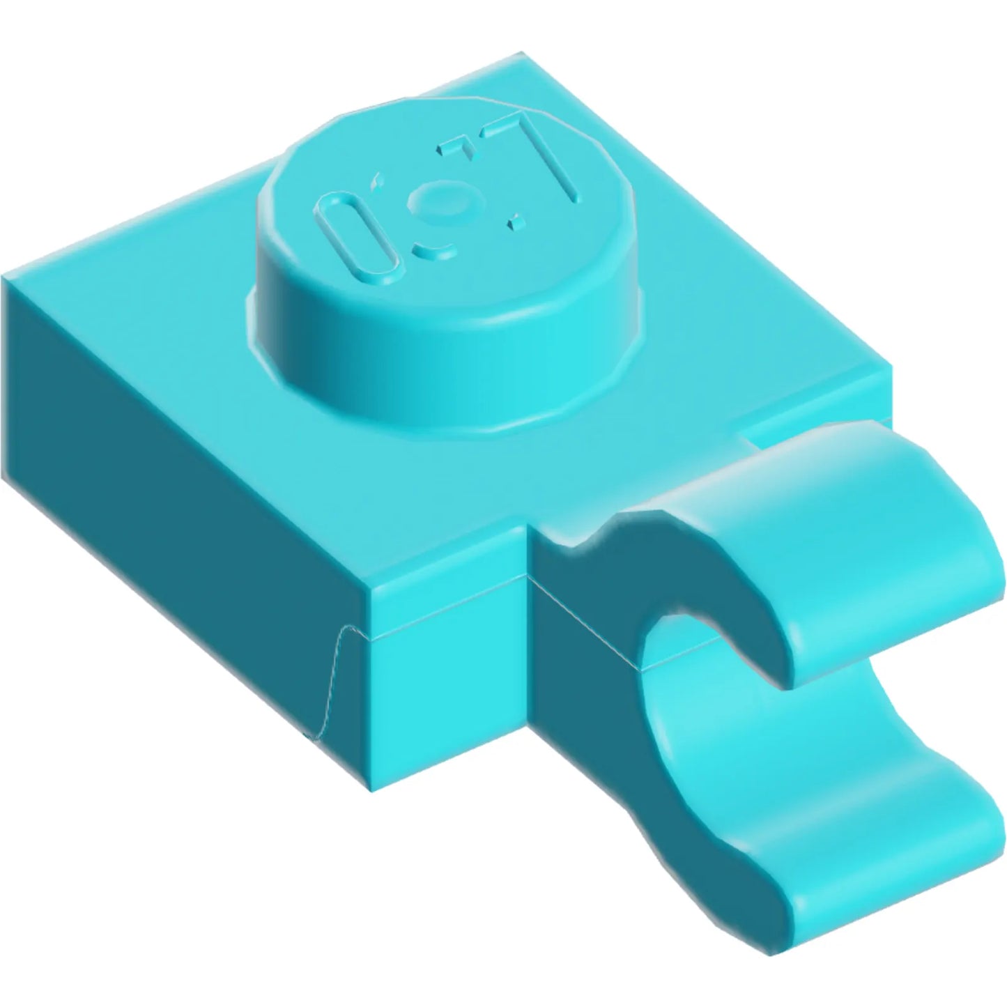 Part 61252 - Plate, Modified 1 x 1 with Open O Clip (Horizontal Grip)