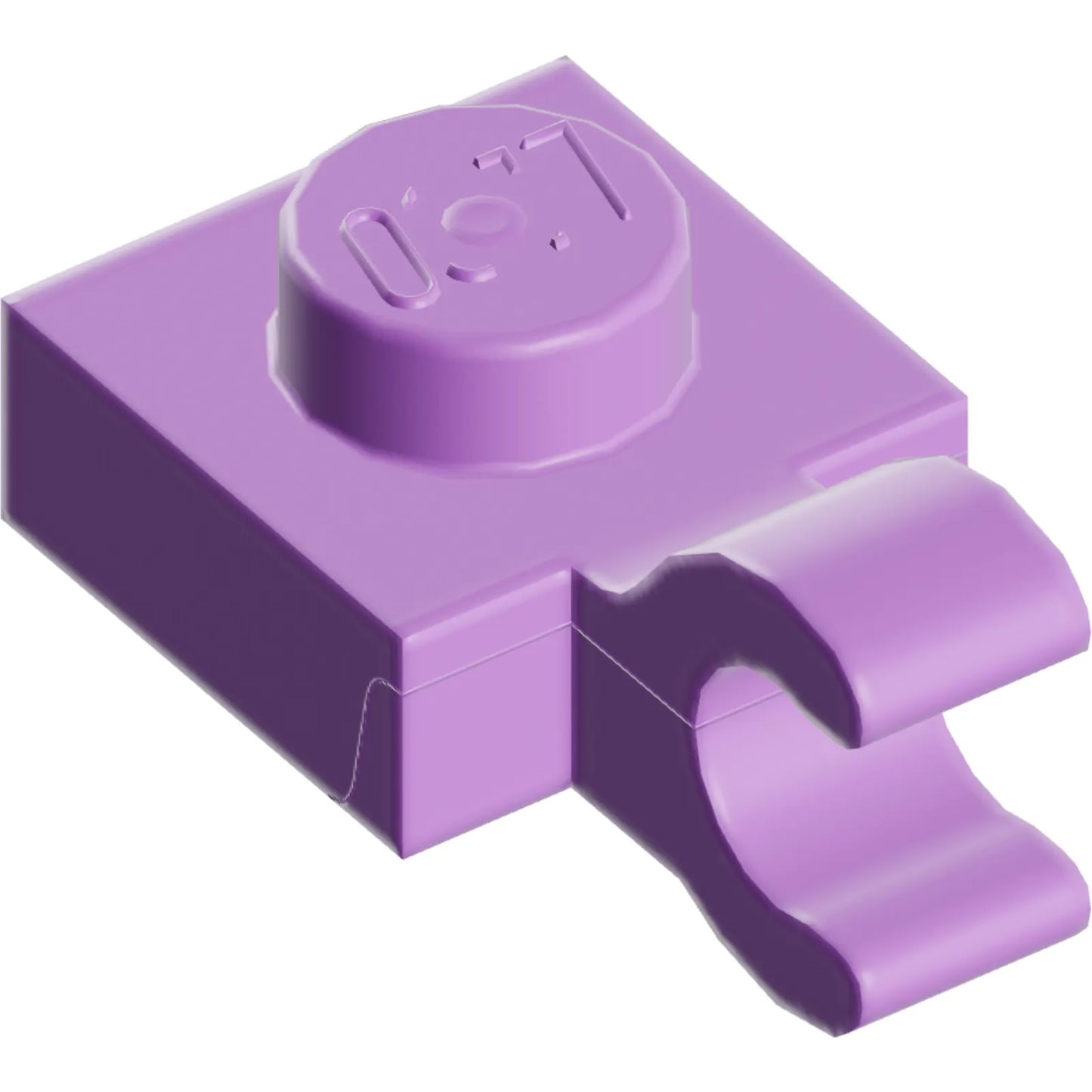 Part 61252 - Plate, Modified 1 x 1 with Open O Clip (Horizontal Grip)