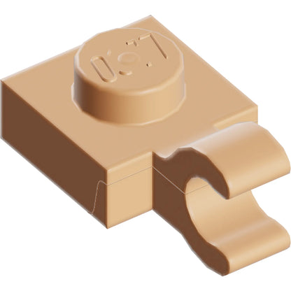 Part 61252 - Plate, Modified 1 x 1 with Open O Clip (Horizontal Grip)