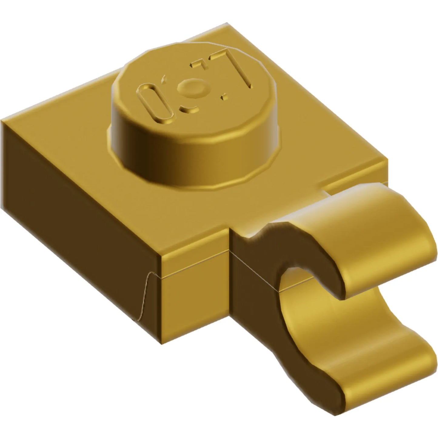Part 61252 - Plate, Modified 1 x 1 with Open O Clip (Horizontal Grip)