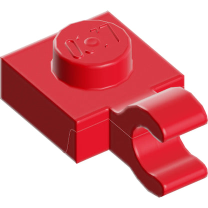Part 61252 - Plate, Modified 1 x 1 with Open O Clip (Horizontal Grip)