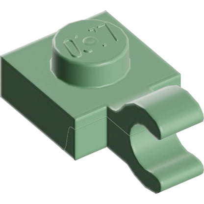 Part 61252 - Plate, Modified 1 x 1 with Open O Clip (Horizontal Grip)