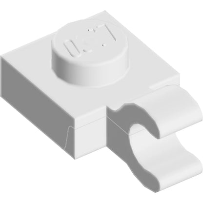 Part 61252 - Plate, Modified 1 x 1 with Open O Clip (Horizontal Grip)