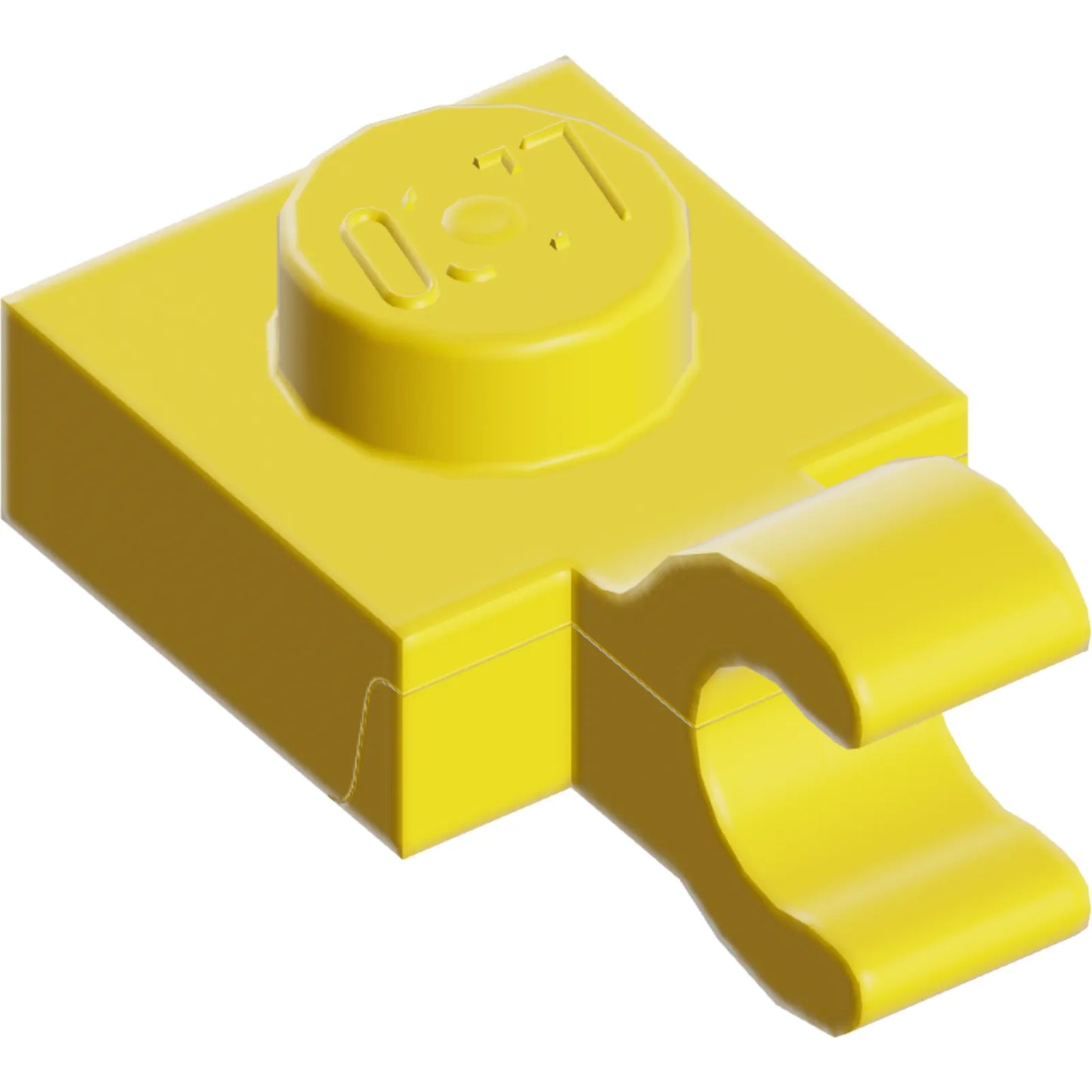 Part 61252 - Plate, Modified 1 x 1 with Open O Clip (Horizontal Grip)
