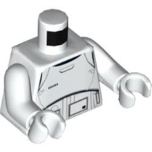 Part 973pb2129c01 - Torso SW Armor Stormtrooper Ep. 7 with Black, Gray and Dark Gray Lines Pattern / White Arms / White Hands