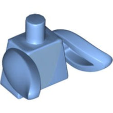 Part 973pb2209c01 - Torso Light Blue Parabola Shaped Center Panel Pattern (Shark Suit) / Medium Blue Fins