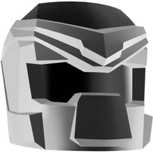 Part 11265pb03 - Minifigure, Headgear Helmet Space with Open Visor Small with Metallic Silver Pattern