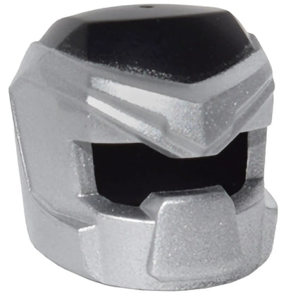 Part 11265pb03 - Minifigure, Headgear Helmet Space with Open Visor Small with Metallic Silver Pattern