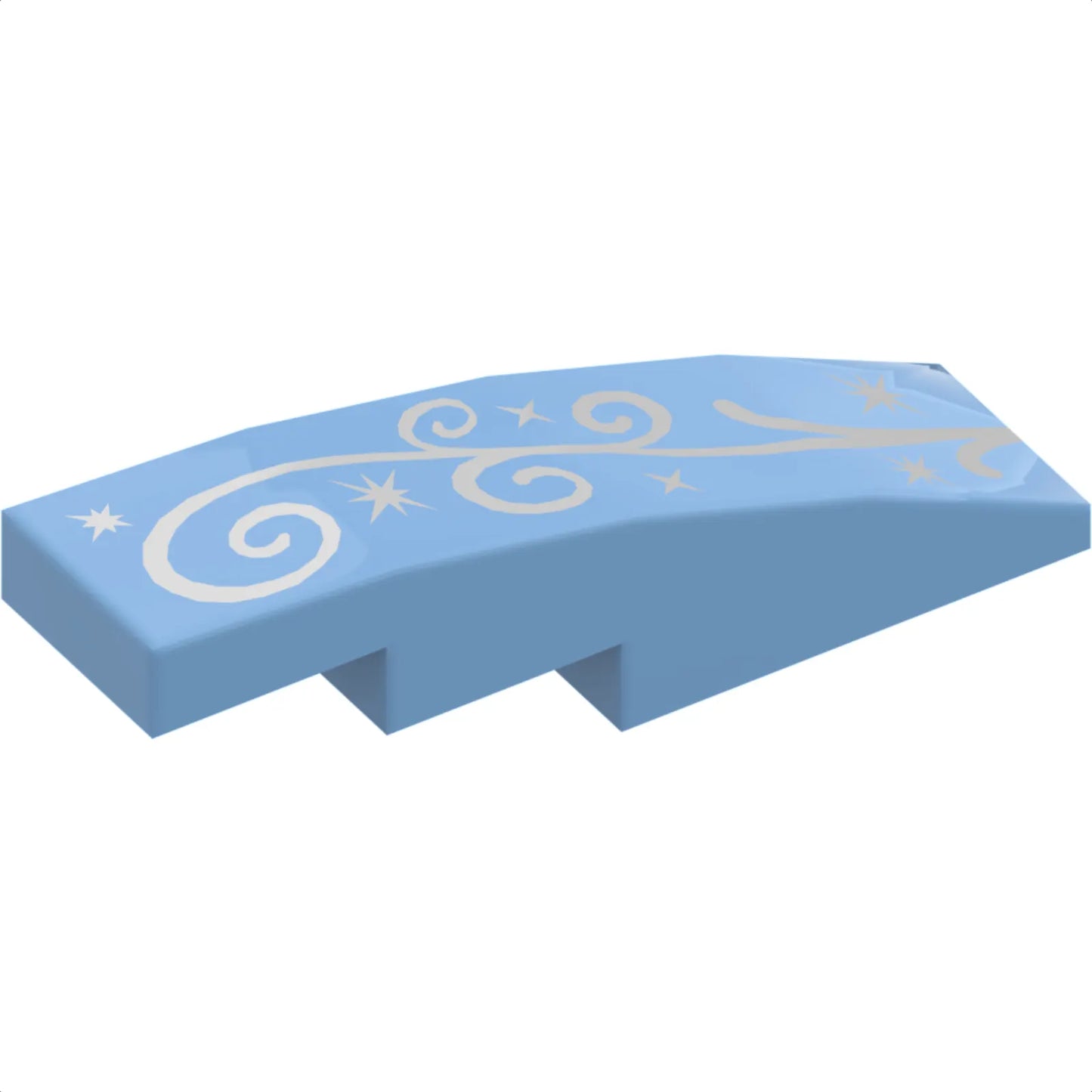 Part 61678pb061 - Slope, Curved 4 x 1 with Ornamental Starburst Pattern