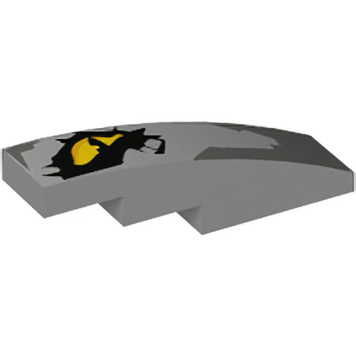 Part 61678pb105L - Slope, Curved 4 x 1 with Dragon Eye Pattern Model Left Side