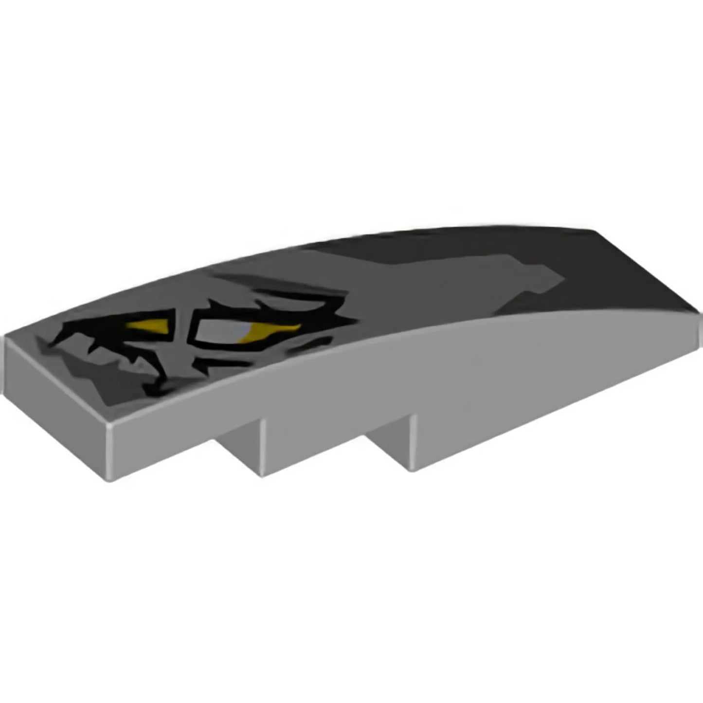 Part 61678pb105R - Slope, Curved 4 x 1 with Dragon Eye Pattern Model Right Side