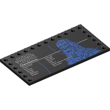 Part 6178pb039 - Tile, Modified 6 x 12 with Studs on Edges with Star Wars Logo and 'Chewbacca' Pattern