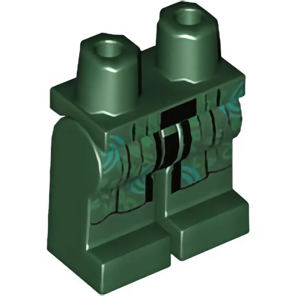 Part 970c00pb0840 - Hips and Legs with Long Robe Ends, Bright Green and Bright Light Blue Design Pattern