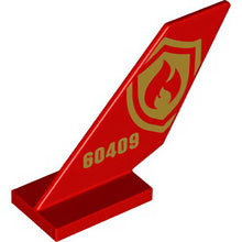 Part 6239pb093 - Tail Shuttle with Gold '60409' and Fire Logo with Flame and Shield Pattern on Both Sides
