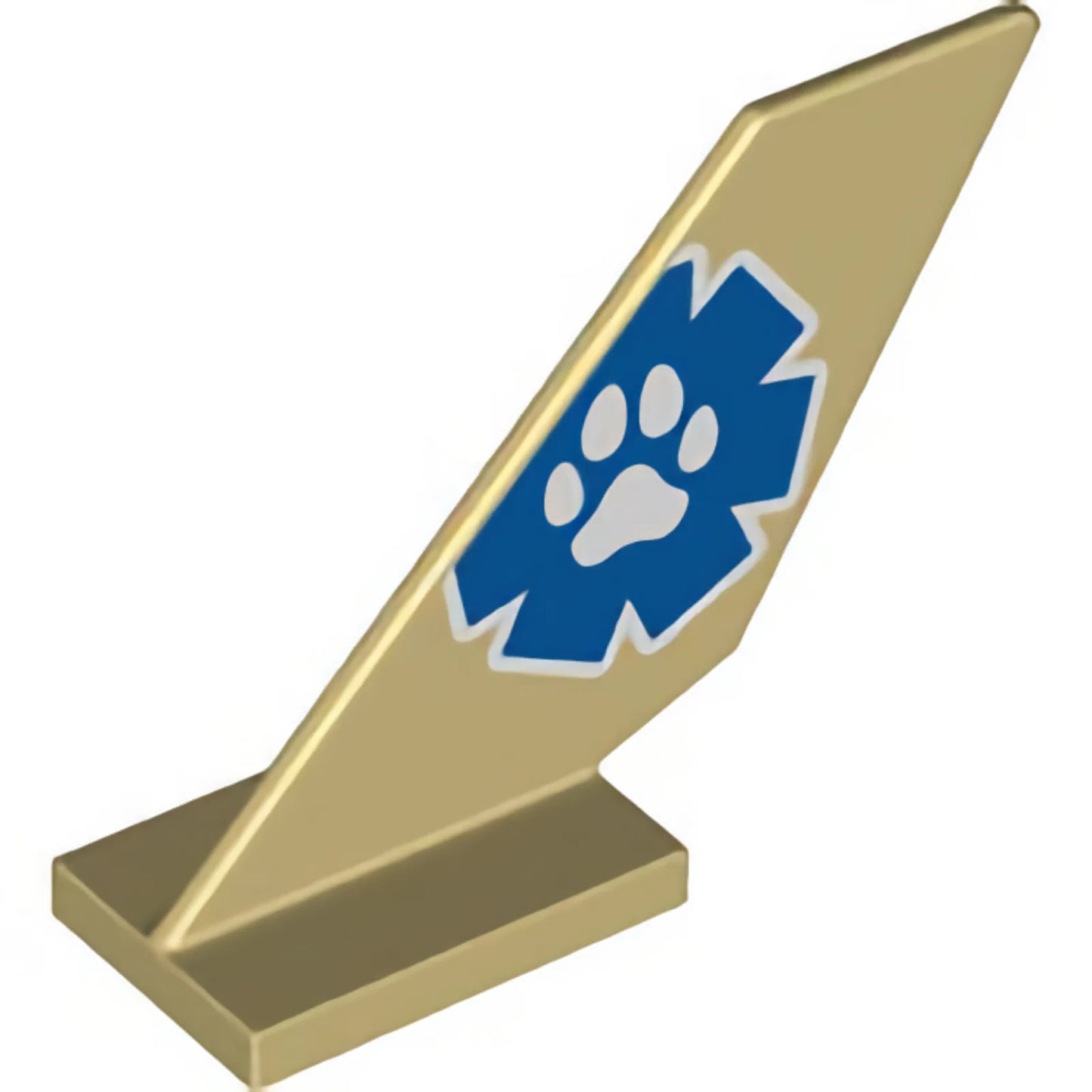 Part 6239pb104 - Tail Shuttle with Blue and White Wildlife Rescue Logo with Paw Print Pattern on Both Sides