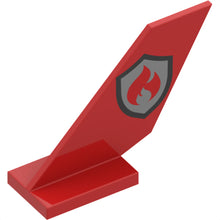 Part 6239pb108 - Tail Shuttle with Silver and Black Fire Logo Outline Pattern on Both Sides
