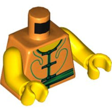 Part 973pb3535c01 - Torso Crepe De Chine Robe, Green Trim and Green Sash Pattern / Yellow Arms / Yellow Hands
