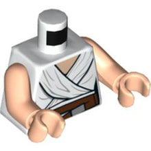 Part 973pb3681c01 - Torso SW Female Outline, White Tied Robe, Dark Red Belt Pattern / Light Nougat Arms / Light Nougat Hands