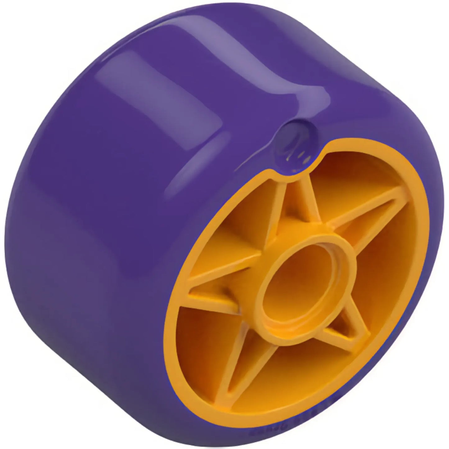 Part 6278pb02 - Wheel 24 x 15 with Pin Hole with Molded Dark Purple Hard Plastic Tire Pattern