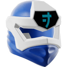 Part 65072pb01 - Minifigure, Headgear Ninjago Wrap Type 6 with Molded White Mask and Printed Medium Azure Ninjago Logogram Letter J on Black Background Pattern