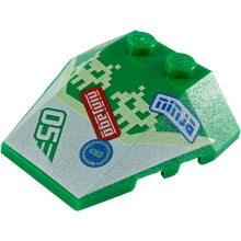 Part 48933pb033 - Wedge 4 x 4 Triple with Stud Notches with Pixel Aliens, 'ninjago', 'ninja' and '05' Pattern