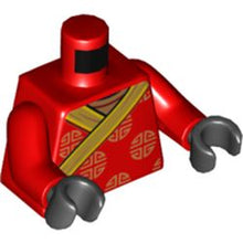 Part 973pb3786c01 - Torso Robe with Gold Hems and Gold Circle Symbols Pattern / Red Arms / Black Hands