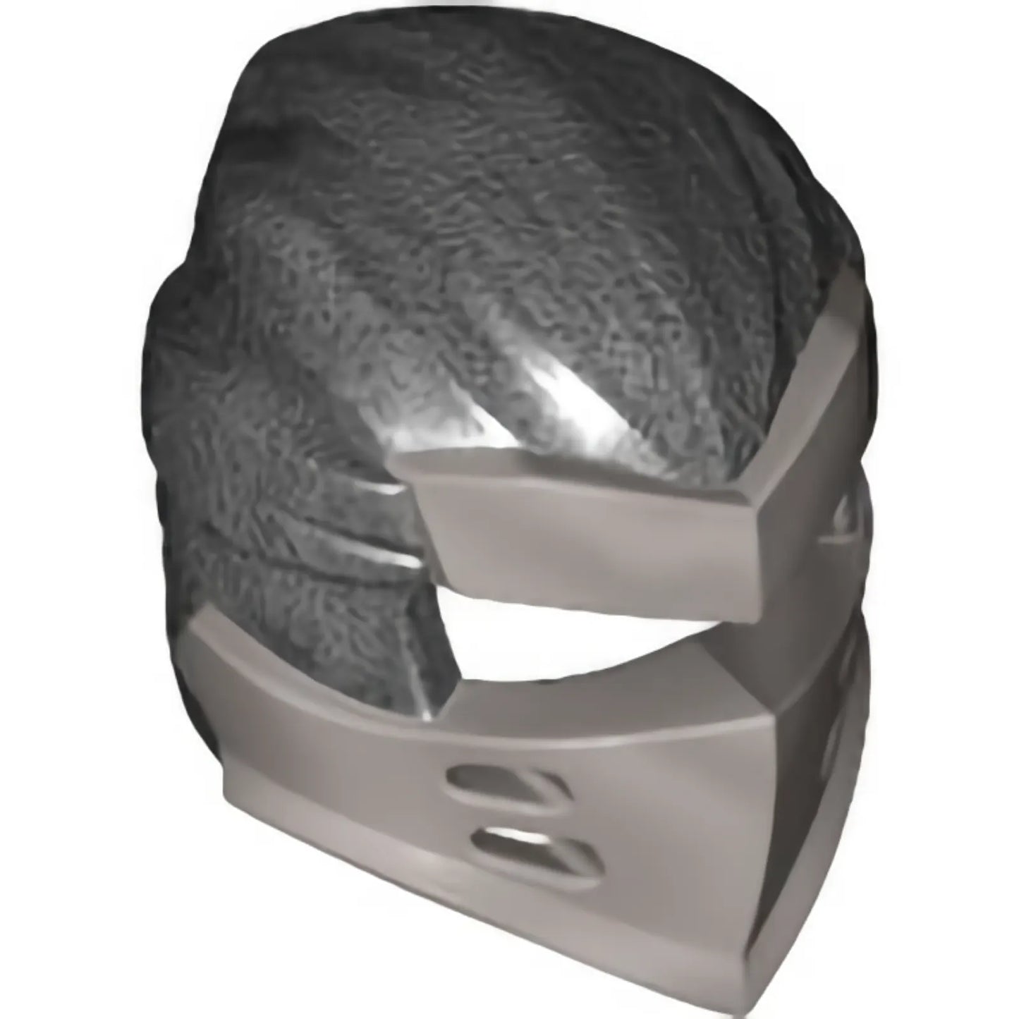 Part 66953pb01 - Minifigure, Headgear Ninjago Wrap Type 7 with 4 Slits on Front with Molded Flat Silver Armor Pattern