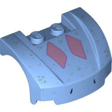 Part 98835pb025 - Vehicle, Mudguard 3 x 4 x 1 2/3 Curved Front with Metallic Light Blue Spots and Metallic Pink Diamonds Pattern (Bruni)